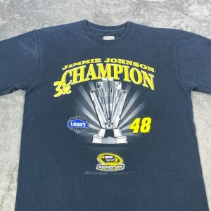 Chase Authentics Nascar 2008 Jimmie Johnson #48 Black T Shirt Medium Champion